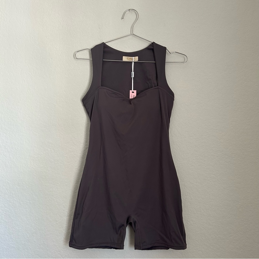 Women's Gray Sleeveless Bodysuit